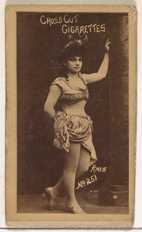Card Number 251, Ames, from the Actors and Actresses series (N145-1) issued by Duke Sons & Co. to promote Cross Cut Cigarettes, Issued by W. Duke, Sons &amp; Co. (New York and Durham, N.C.), Albumen photograph 