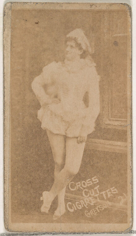 Card Number 21, Greyson, from the Actors and Actresses series (N145-1) issued by Duke Sons & Co. to promote Cross Cut Cigarettes, Issued by W. Duke, Sons &amp; Co. (New York and Durham, N.C.), Albumen photograph 