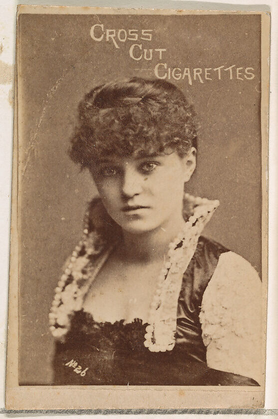 Card Number 26, from the Actors and Actresses series (N145-1) issued by Duke Sons & Co. to promote Cross Cut Cigarettes, Issued by W. Duke, Sons &amp; Co. (New York and Durham, N.C.), Albumen photograph 