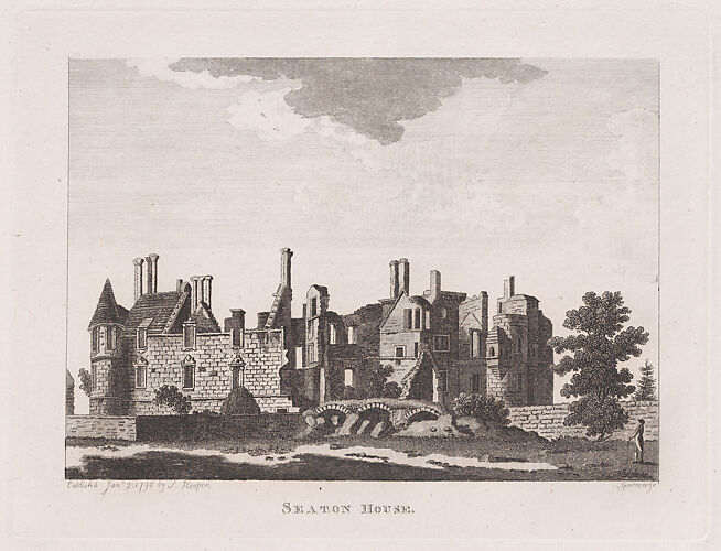 Seaton House, Edinburghshire (from Antiquities of Scotland, volume 1)