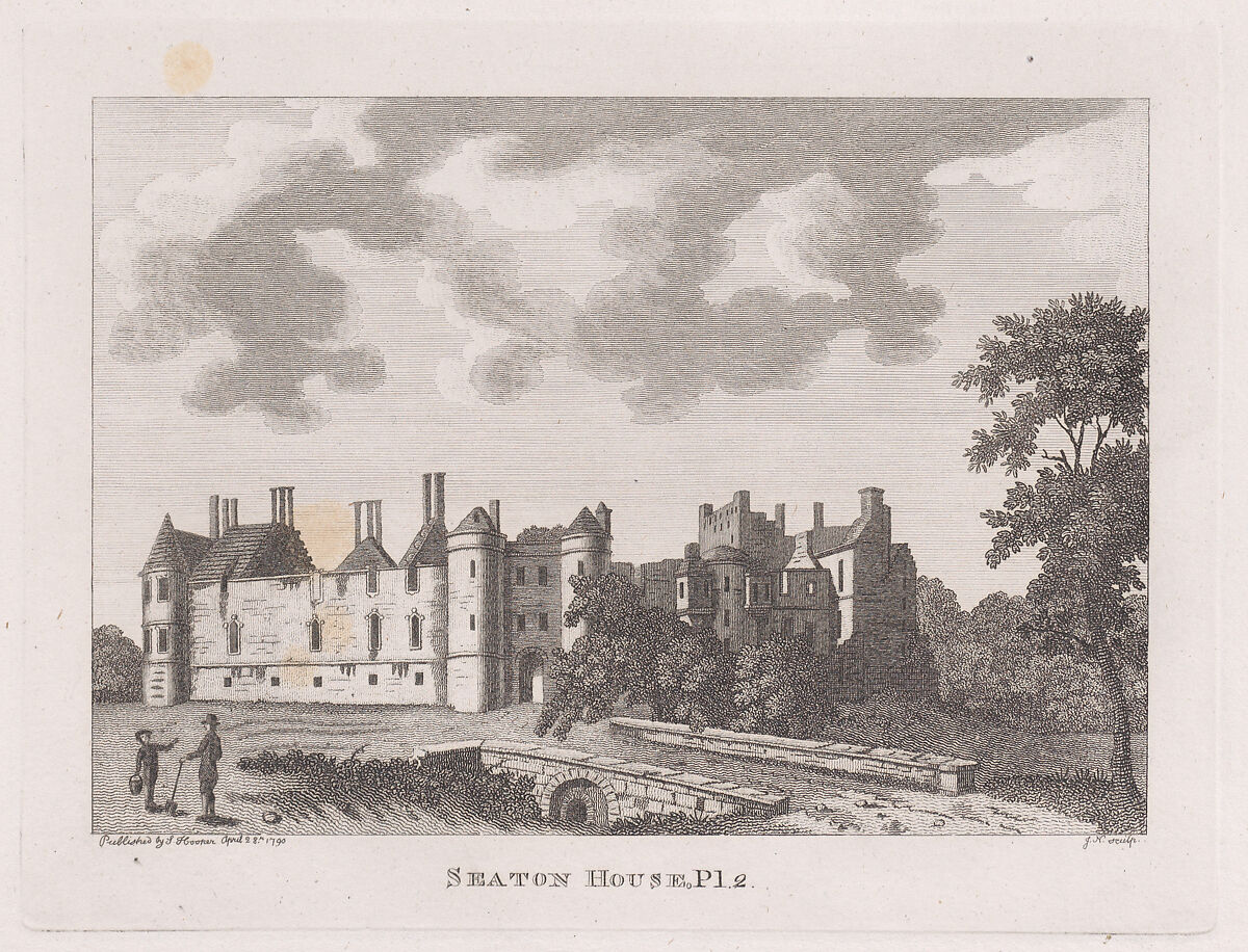 Seaton House, pl. 2, Edinburghshire (from Antiquities of Scotland, volume 1), James Newton (British, London 1748–ca. 1804), Etching and engraving 