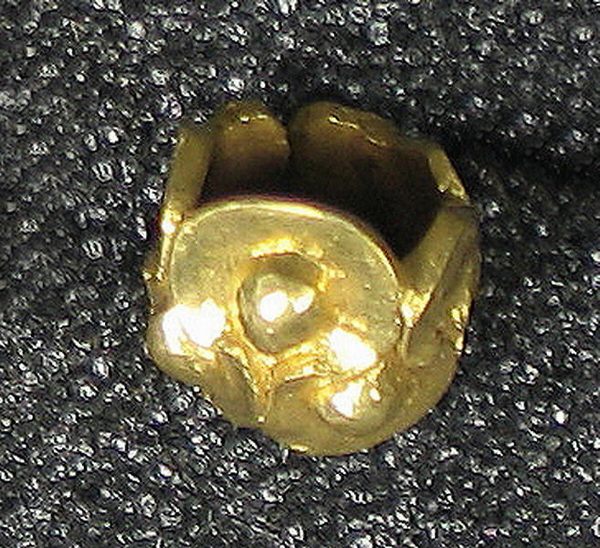Cast Earring with Granulation, Gold, Indonesia (Central Java) 