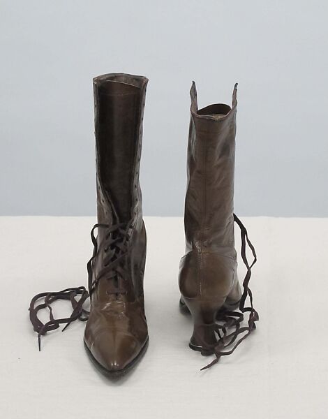 Boots, Julian &amp; Kokenge Company (American, 1893–1974), leather, cotton, silk, metal, American