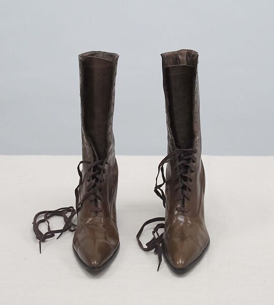 Boots, Julian &amp; Kokenge Company (American, 1893–1974), leather, cotton, silk, metal, American