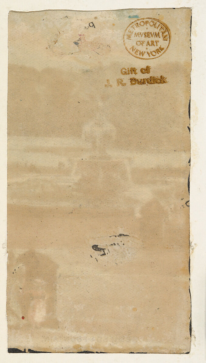 Bethesda Fountain, Central Park, New York City, from the Transparencies series (N137) issued by W. Duke, Sons & Co. to promote Honest Long Cut Tobacco, Issued by W. Duke, Sons &amp; Co. (New York and Durham, N.C.), Commercial color lithograph