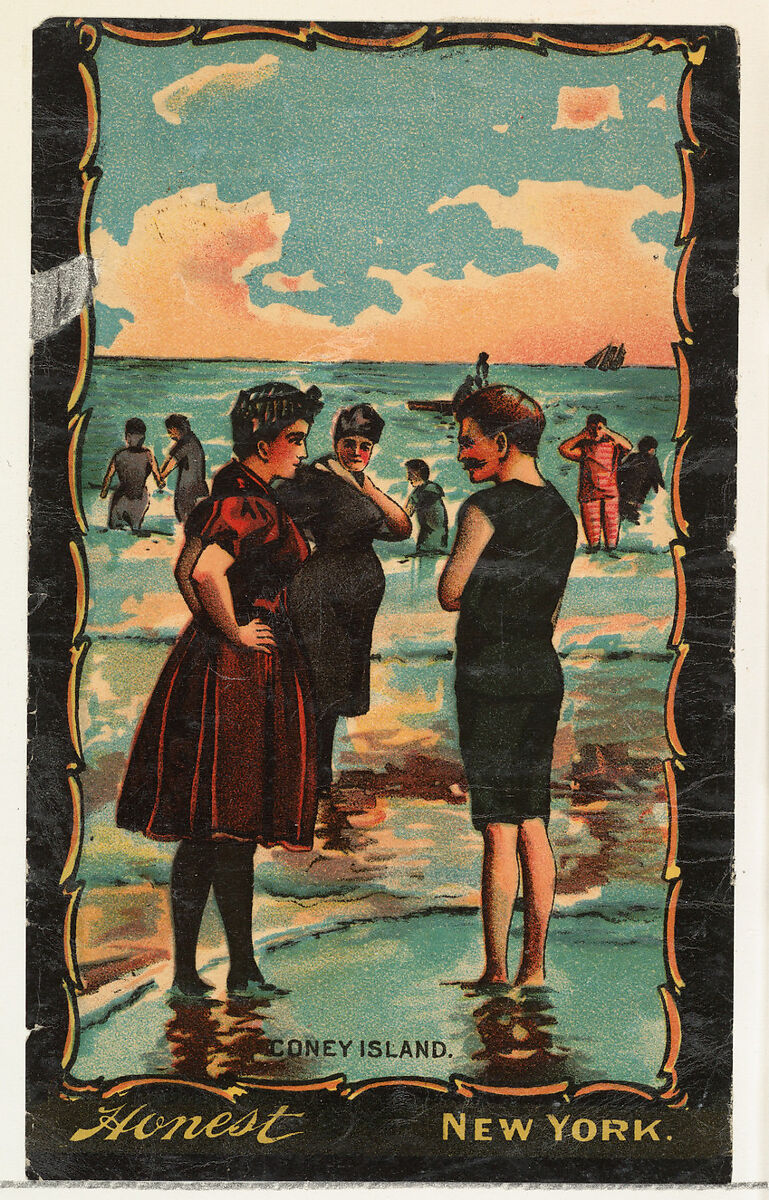 Coney Island, from the Transparencies series (N137) issued by W. Duke, Sons & Co. to promote Honest Long Cut Tobacco, Issued by W. Duke, Sons &amp; Co. (New York and Durham, N.C.), Commercial color lithograph 