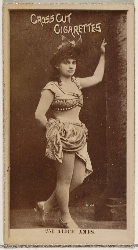 Card Number 251, Alice Ames, from the Actors and Actresses series (N145-2) issued by Duke Sons & Co. to promote Cross Cut Cigarettes, Issued by W. Duke, Sons &amp; Co. (New York and Durham, N.C.), Albumen photograph 
