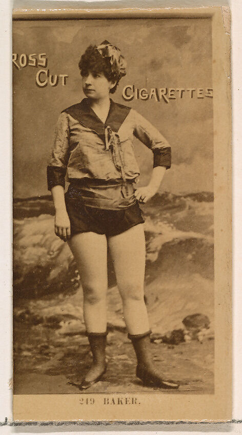 Card Number 249, Baker, from the Actors and Actresses series (N145-2) issued by Duke Sons & Co. to promote Cross Cut Cigarettes, Issued by W. Duke, Sons &amp; Co. (New York and Durham, N.C.), Albumen photograph 