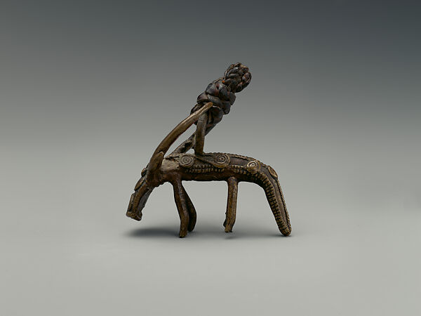 Buffalo Pendant, Brass, Tussian peoples(?)