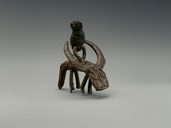 Buffalo Pendant, Brass, Tussian peoples(?)