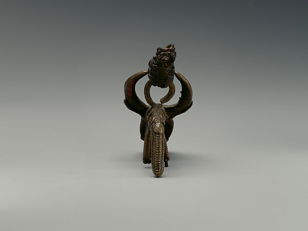 Buffalo Pendant, Brass, Tussian peoples(?)