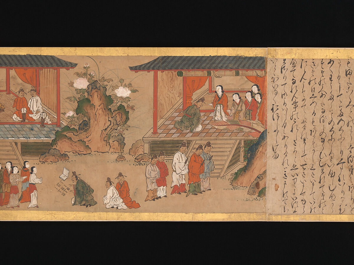 Illustrated Legends of the Origins of the Kumano Shrines, Set of three handscrolls; ink and color on paper, Japan
