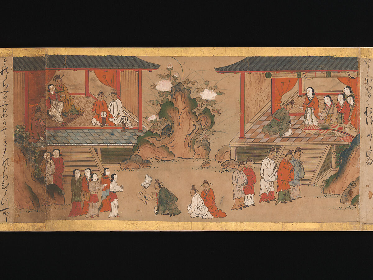 Illustrated Legends of the Origins of the Kumano Shrines, Set of three handscrolls; ink and color on paper, Japan