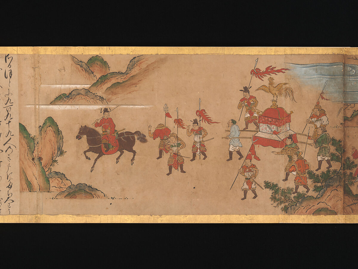 Illustrated Legends of the Origins of the Kumano Shrines, Set of three handscrolls; ink and color on paper, Japan