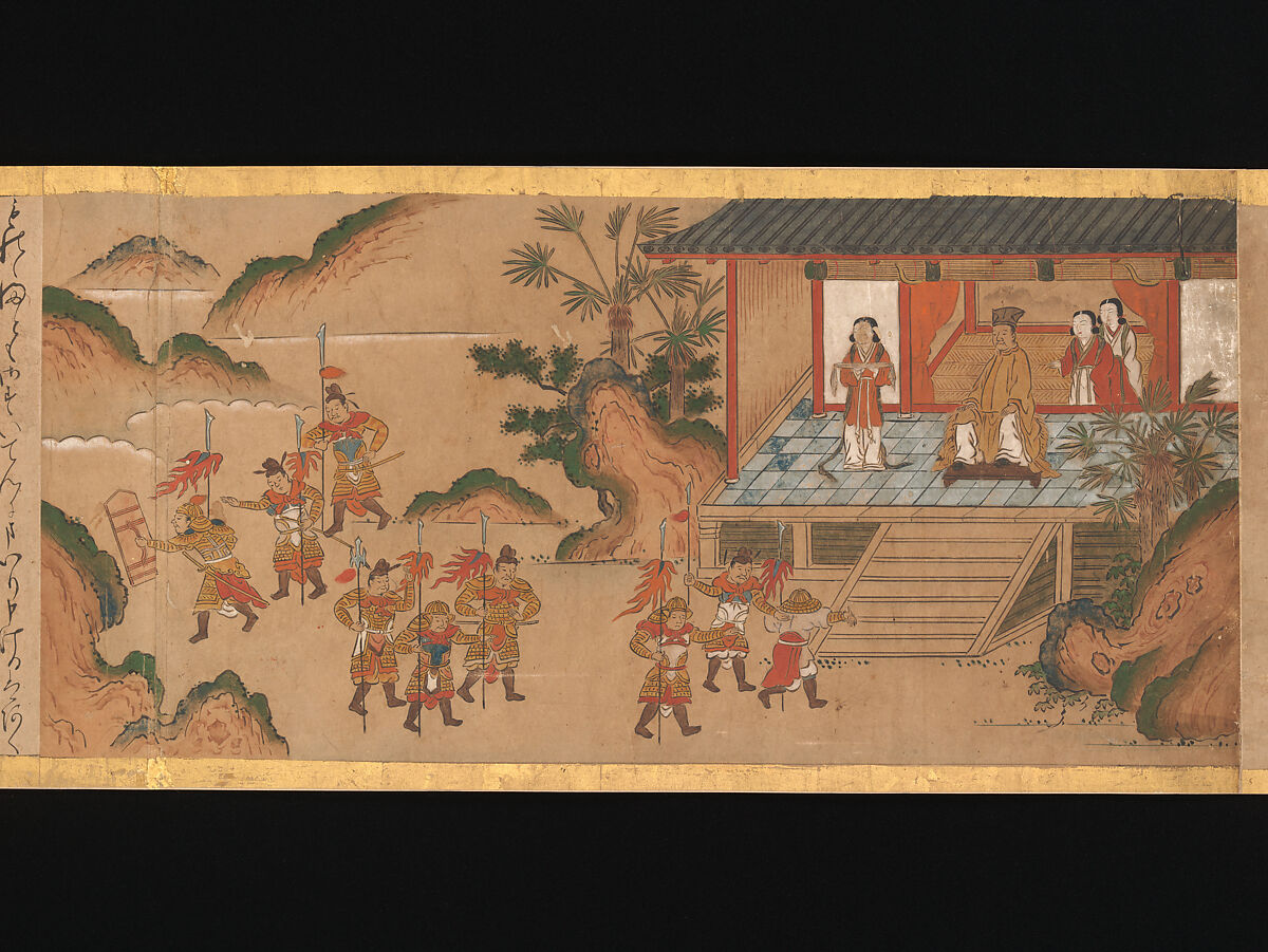 Illustrated Legends of the Origins of the Kumano Shrines, Set of three handscrolls; ink and color on paper, Japan