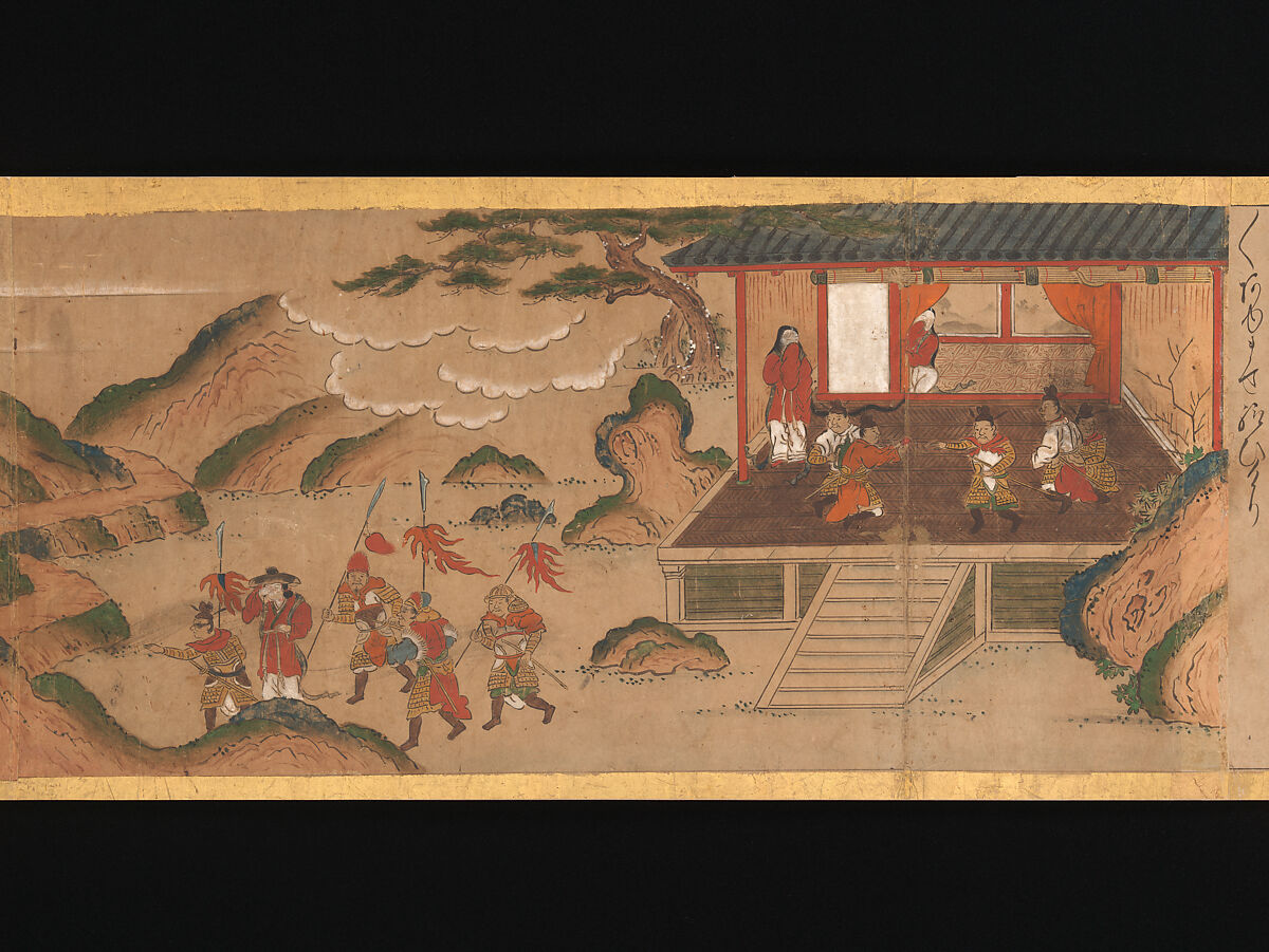 Illustrated Legends of the Origins of the Kumano Shrines, Set of three handscrolls; ink and color on paper, Japan