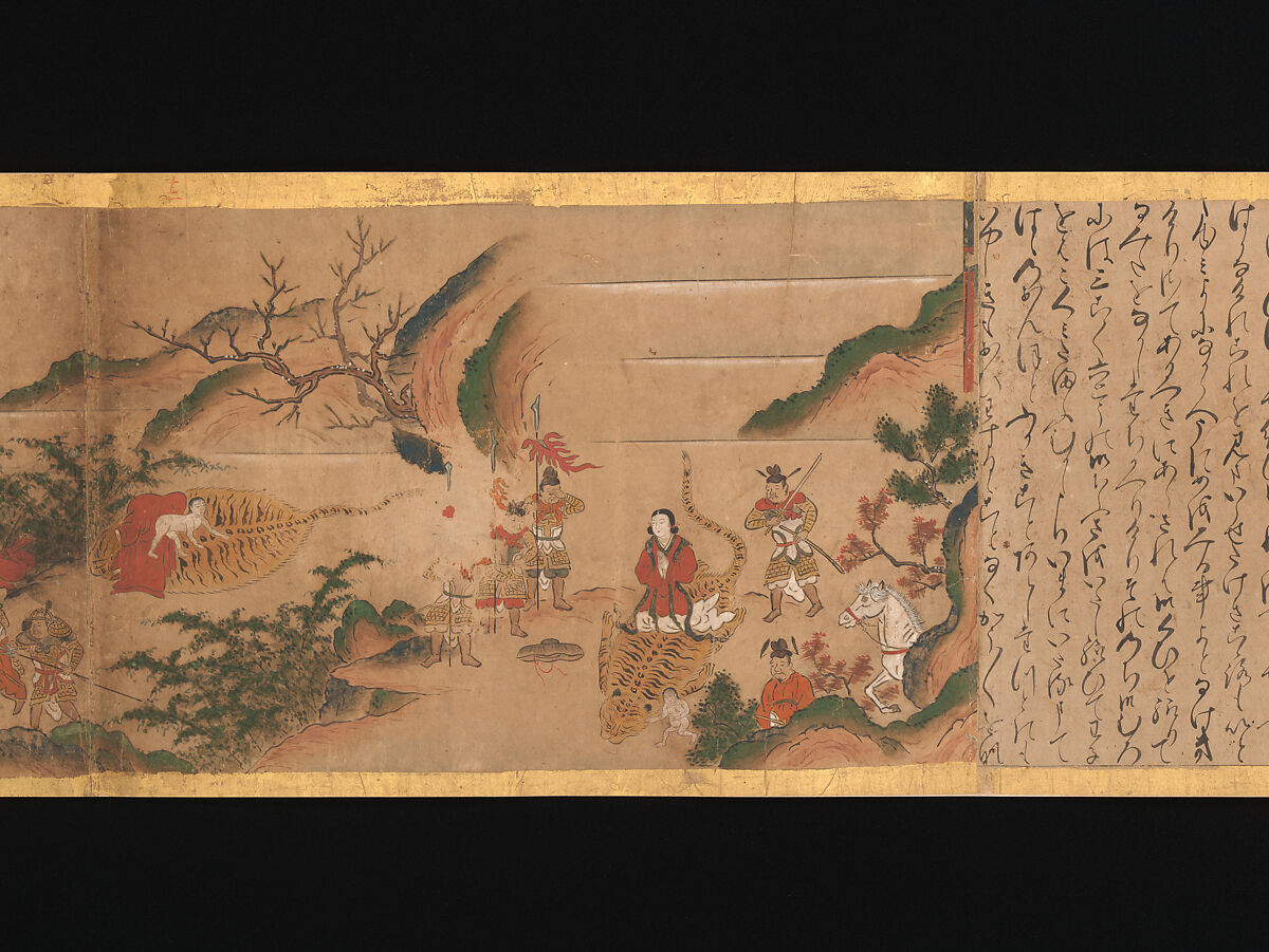 Illustrated Legends of the Origins of the Kumano Shrines, Set of three handscrolls; ink and color on paper, Japan