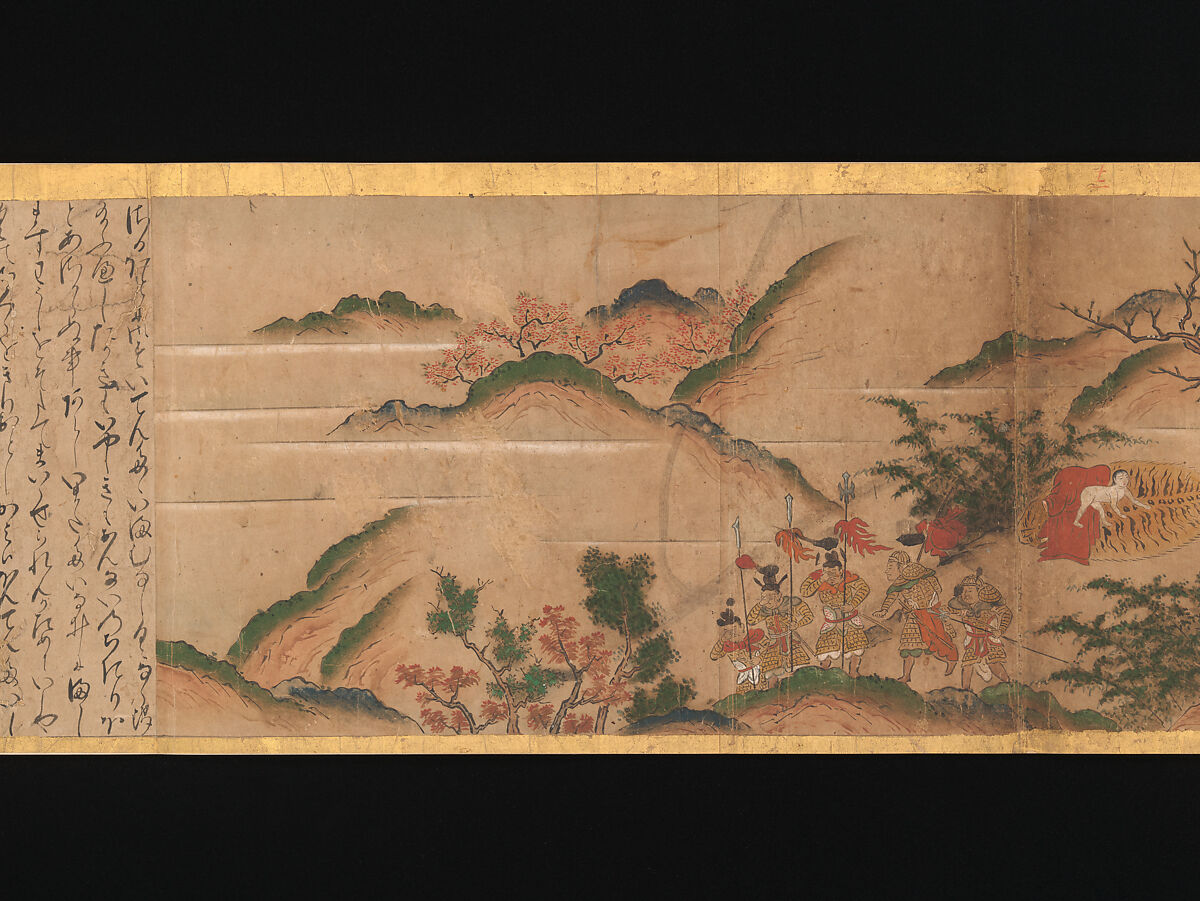 Illustrated Legends of the Origins of the Kumano Shrines, Set of three handscrolls; ink and color on paper, Japan