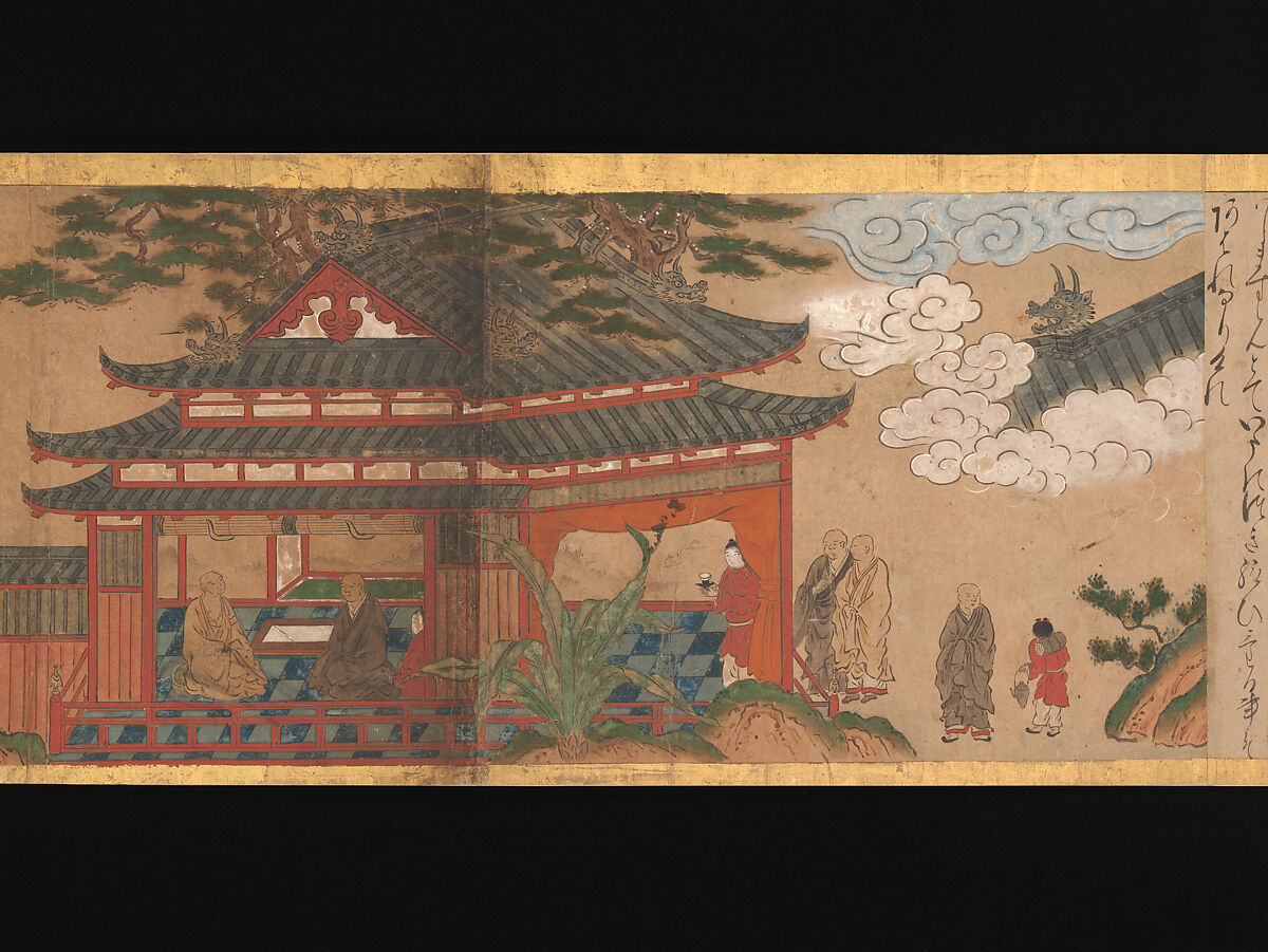 Illustrated Legends of the Origins of the Kumano Shrines, Set of three handscrolls; ink and color on paper, Japan