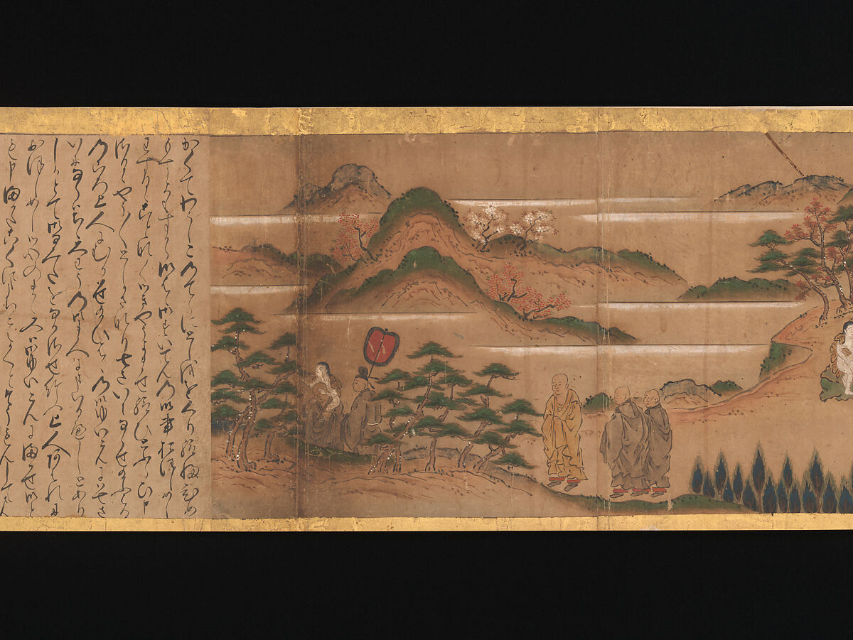 Illustrated Legends of the Origins of the Kumano Shrines, Set of three handscrolls; ink and color on paper, Japan