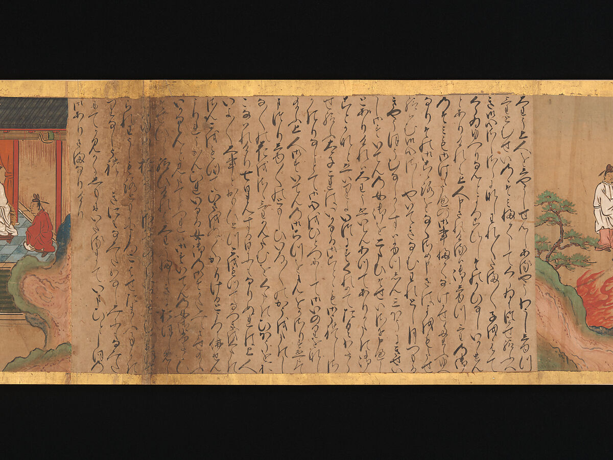 Illustrated Legends of the Origins of the Kumano Shrines, Set of three handscrolls; ink and color on paper, Japan