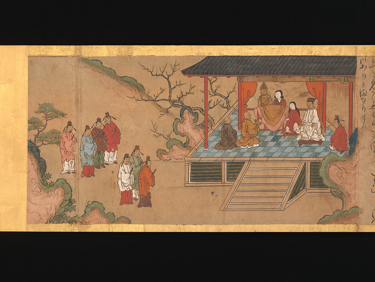 Illustrated Legends of the Origins of the Kumano Shrines, Set of three handscrolls; ink and color on paper, Japan