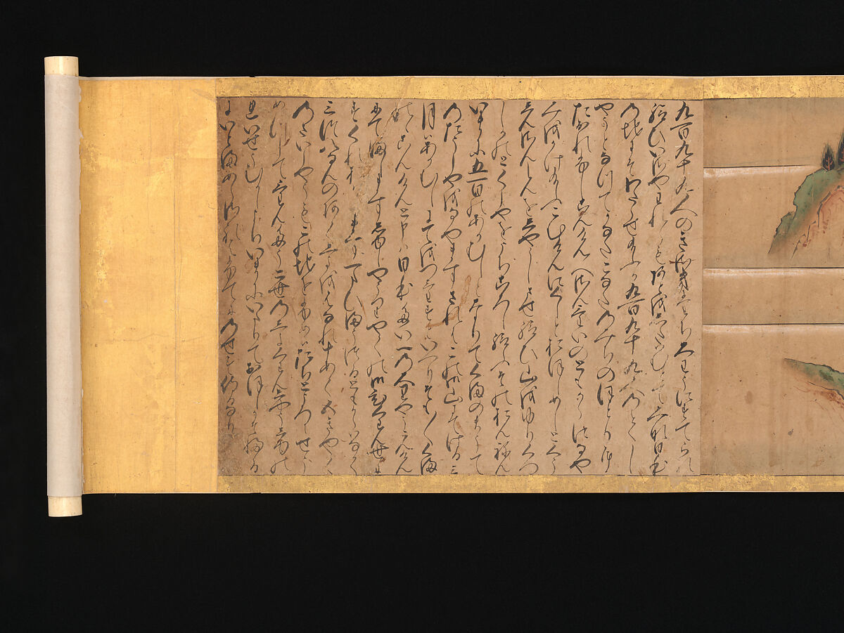 Illustrated Legends of the Origins of the Kumano Shrines, Set of three handscrolls; ink and color on paper, Japan