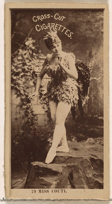 Card Number 79, Miss Couti, from the Actors and Actresses series (N145-2) issued by Duke Sons & Co. to promote Cross Cut Cigarettes, Issued by W. Duke, Sons &amp; Co. (New York and Durham, N.C.), Albumen photograph 
