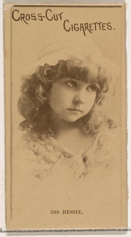 Card Number 209, Bessie, from the Actors and Actresses series (N145-2) issued by Duke Sons & Co. to promote Cross Cut Cigarettes, Issued by W. Duke, Sons &amp; Co. (New York and Durham, N.C.), Albumen photograph 