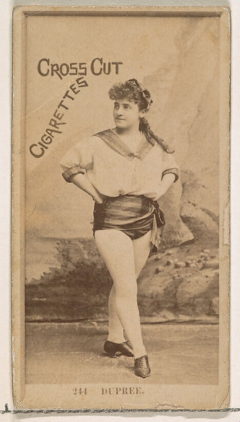 Card Number 244, Dupree, from the Actors and Actresses series (N145-2) issued by Duke Sons & Co. to promote Cross Cut Cigarettes, Issued by W. Duke, Sons &amp; Co. (New York and Durham, N.C.), Albumen photograph 