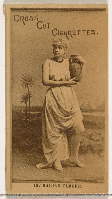Card Number 162, Marian Elmore, from the Actors and Actresses series (N145-2) issued by Duke Sons & Co. to promote Cross Cut Cigarettes, Issued by W. Duke, Sons &amp; Co. (New York and Durham, N.C.), Albumen photograph
