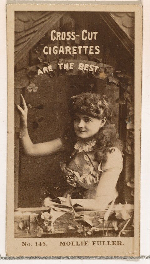 Card Number 145, Miss Fuller, from the Actors and Actresses series (N145-2) issued by Duke Sons & Co. to promote Cross Cut Cigarettes, Issued by W. Duke, Sons &amp; Co. (New York and Durham, N.C.), Albumen photograph 