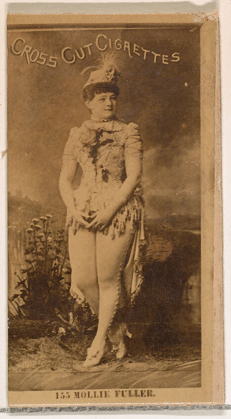 Card Number 155, Miss Fuller, from the Actors and Actresses series (N145-2) issued by Duke Sons & Co. to promote Cross Cut Cigarettes, Issued by W. Duke, Sons &amp; Co. (New York and Durham, N.C.), Albumen photograph 