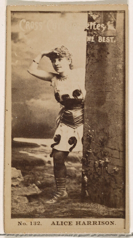 Card Number 132, Alice Harrison, from the Actors and Actresses series (N145-2) issued by Duke Sons & Co. to promote Cross Cut Cigarettes, Issued by W. Duke, Sons &amp; Co. (New York and Durham, N.C.), Albumen photograph 