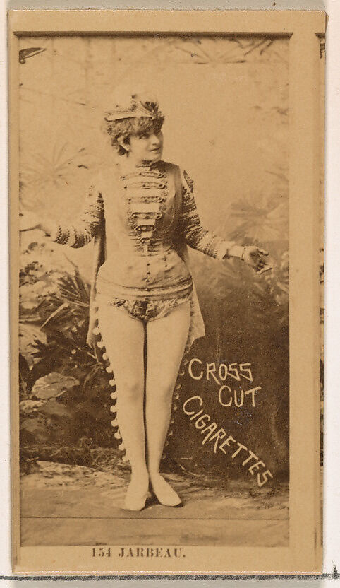 Card Number 154, Miss Jarbeau, from the Actors and Actresses series (N145-2) issued by Duke Sons & Co. to promote Cross Cut Cigarettes, Issued by W. Duke, Sons &amp; Co. (New York and Durham, N.C.), Albumen photograph 