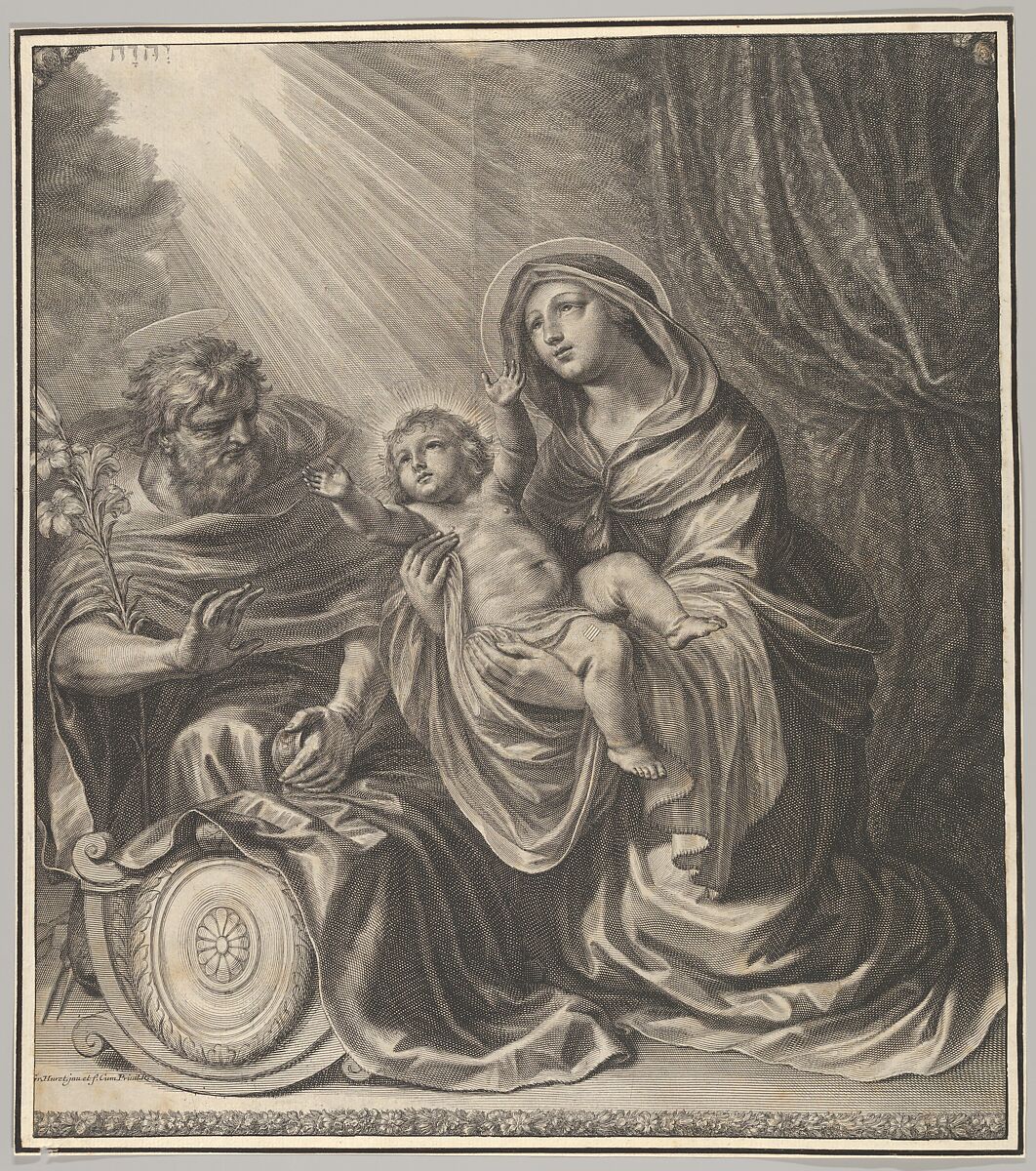 The Holy Family, Grégoire Huret (French, Lyon 1606–1670 Paris), Engraving 