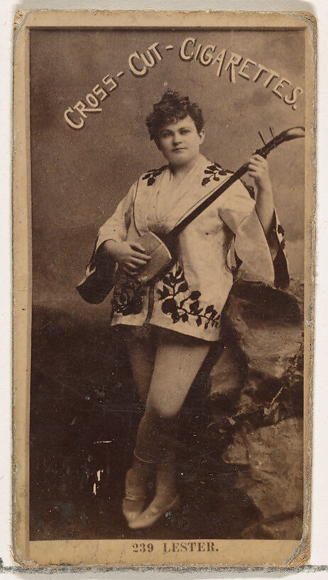 Card Number 239, Lester, from the Actors and Actresses series (N145-2) issued by Duke Sons & Co. to promote Cross Cut Cigarettes, Issued by W. Duke, Sons &amp; Co. (New York and Durham, N.C.), Albumen photograph 