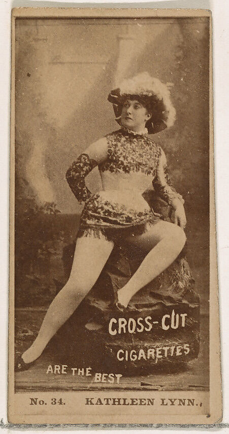 Card Number 34, Kathleen Lynn, from the Actors and Actresses series (N145-2) issued by Duke Sons & Co. to promote Cross Cut Cigarettes, Issued by W. Duke, Sons &amp; Co. (New York and Durham, N.C.), Albumen photograph 