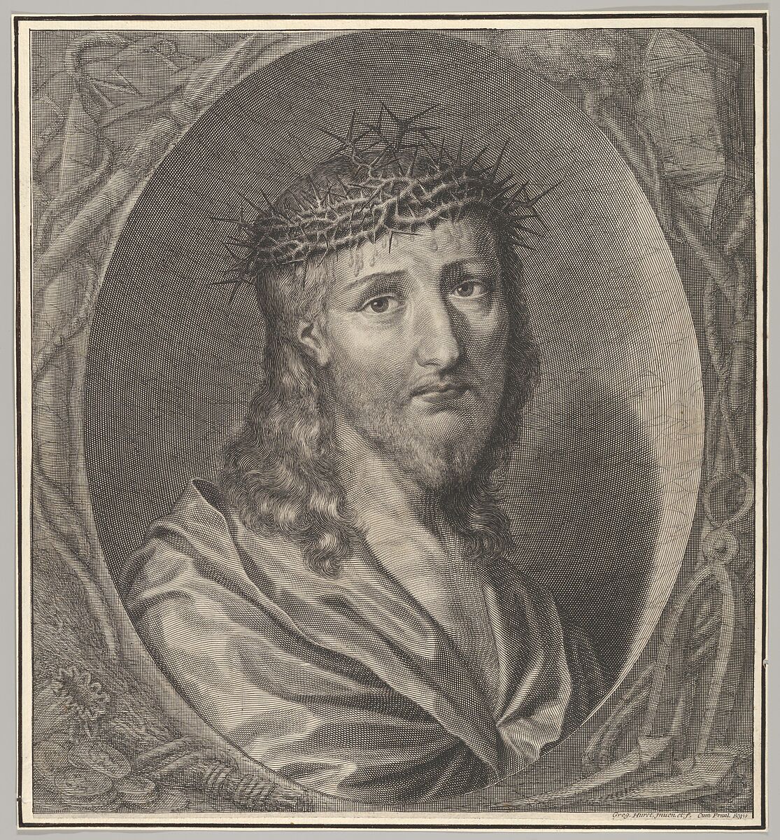 Christ Crowned with Thorns, Grégoire Huret (French, Lyon 1606–1670 Paris), Engraving 