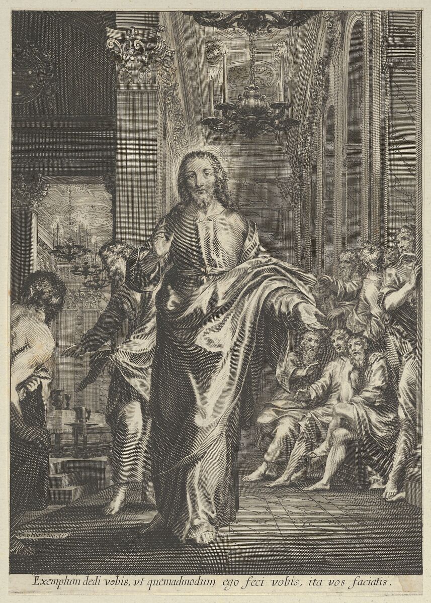 Christ and his Disciples, Grégoire Huret (French, Lyon 1606–1670 Paris), Engraving 
