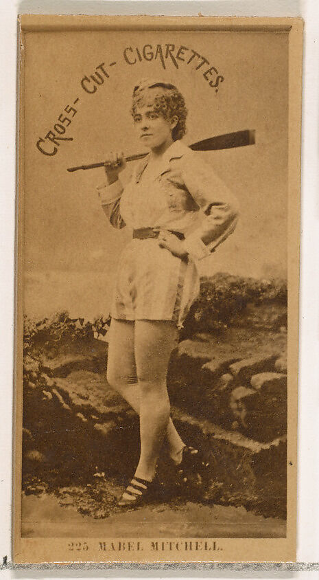 Card Number 225, Mabel Mitchell, from the Actors and Actresses series (N145-2) issued by Duke Sons & Co. to promote Cross Cut Cigarettes, Issued by W. Duke, Sons &amp; Co. (New York and Durham, N.C.), Albumen photograph 