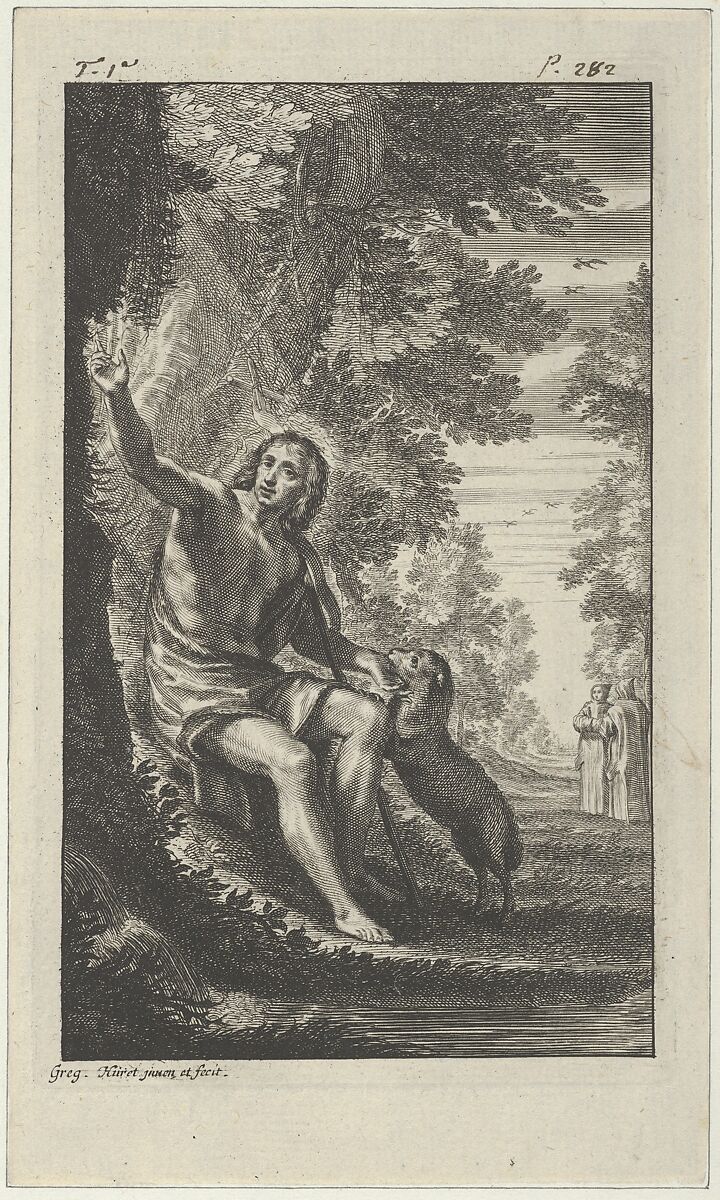St. John the Baptist, Grégoire Huret (French, Lyon 1606–1670 Paris), Engraving 