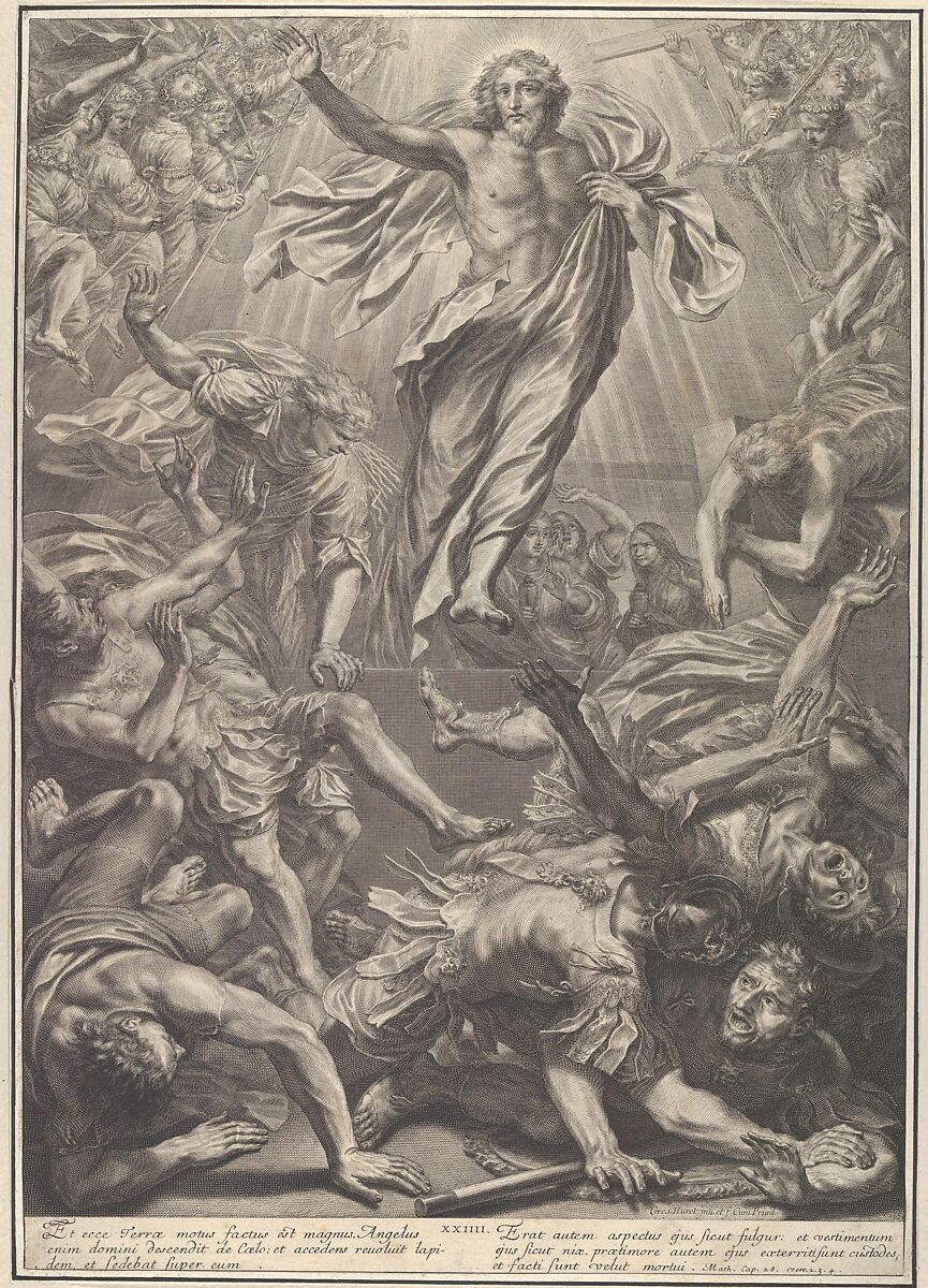 The Resurrection, from The Passion of Christ, plate 24, Grégoire Huret (French, Lyon 1606–1670 Paris), Engraving 