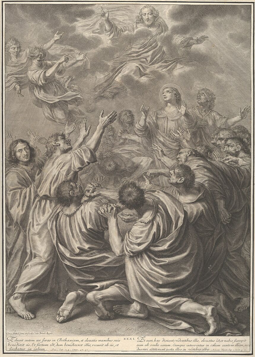 The Ascension of Christ, from The Passion of Christ, plate 31, Grégoire Huret (French, Lyon 1606–1670 Paris), Engraving 