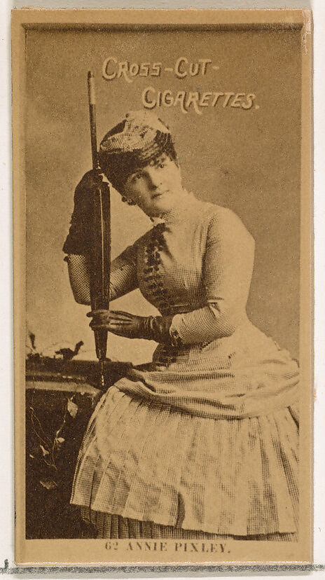 Card Number 62, Annie Pixley, from the Actors and Actresses series (N145-2) issued by Duke Sons & Co. to promote Cross Cut Cigarettes, Issued by W. Duke, Sons &amp; Co. (New York and Durham, N.C.), Albumen photograph 