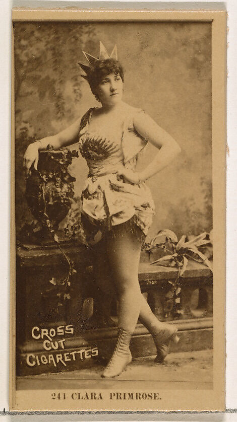 Card Number 241, Clara Primrose, from the Actors and Actresses series (N145-2) issued by Duke Sons & Co. to promote Cross Cut Cigarettes, Issued by W. Duke, Sons &amp; Co. (New York and Durham, N.C.), Albumen photograph 