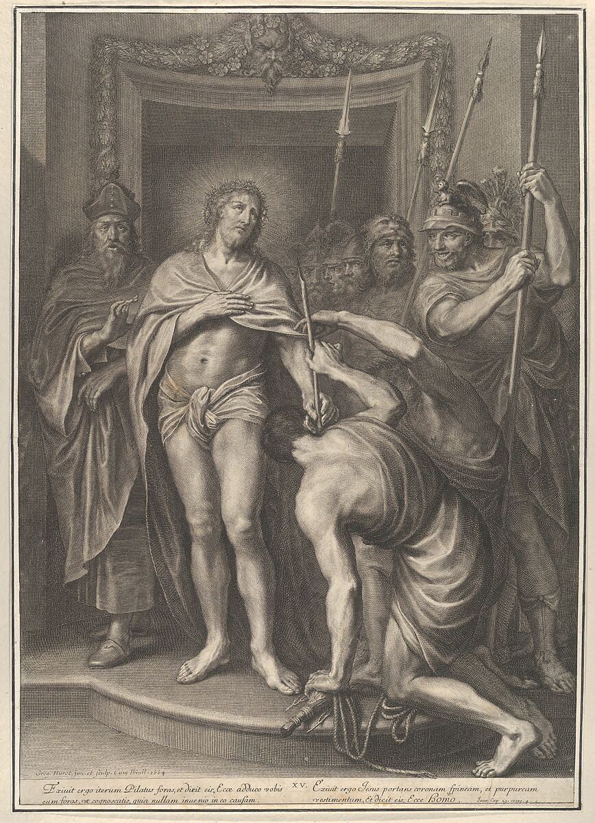 Christ Before the People, from The Passion of Christ, plate 15, Grégoire Huret (French, Lyon 1606–1670 Paris), Engraving 