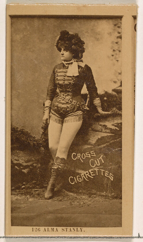 Card Number 126, Alma Stanley, from the Actors and Actresses series (N145-2) issued by Duke Sons & Co. to promote Cross Cut Cigarettes, Issued by W. Duke, Sons &amp; Co. (New York and Durham, N.C.), Albumen photograph 