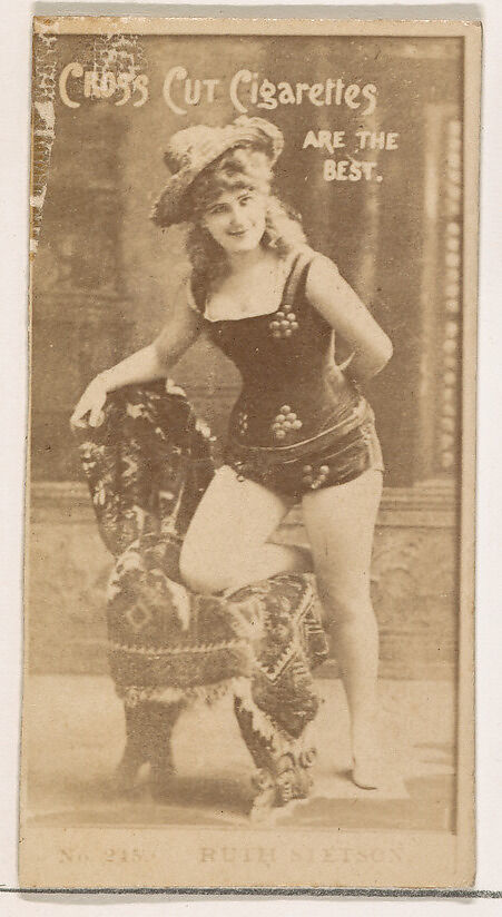 Card Number 245, Ruth Stetson, from the Actors and Actresses series (N145-2) issued by Duke Sons & Co. to promote Cross Cut Cigarettes, Issued by W. Duke, Sons &amp; Co. (New York and Durham, N.C.), Albumen photograph 