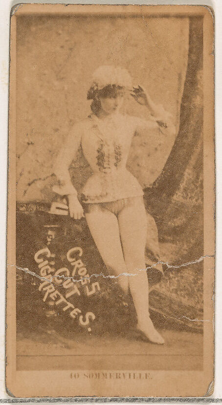 Card Number 40, Sommerville, from the Actors and Actresses series (N145-2) issued by Duke Sons & Co. to promote Cross Cut Cigarettes, Issued by W. Duke, Sons &amp; Co. (New York and Durham, N.C.), Albumen photograph 